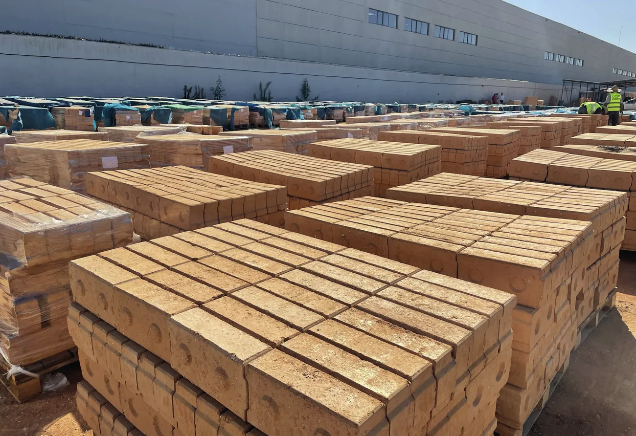 Bosch site — production of compressed earth blocks (CEB)
